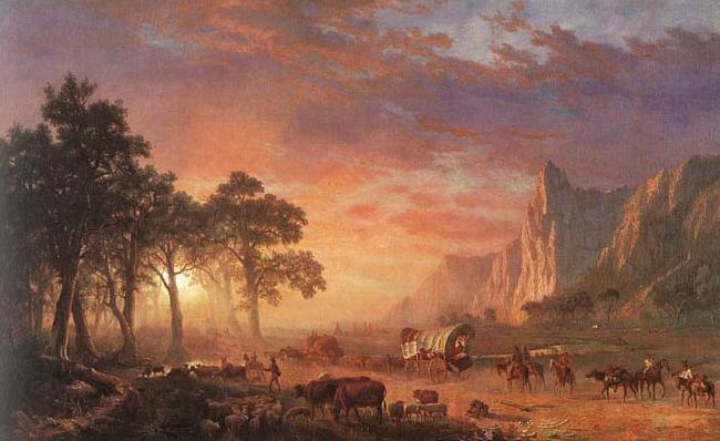 Albert Bierstadt Oregon Trail, France oil painting art